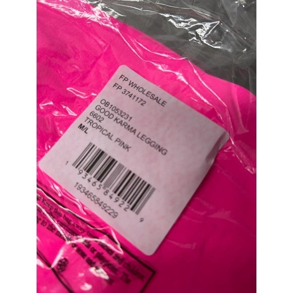 Free People Movement High-Rise 7/8 Length Good Karma Leggings Tropical Pink - Picture 7 of 7